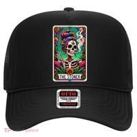 The Stoner Skeleton Tarot Card Funny 420 Cannabis Hat thumb 0