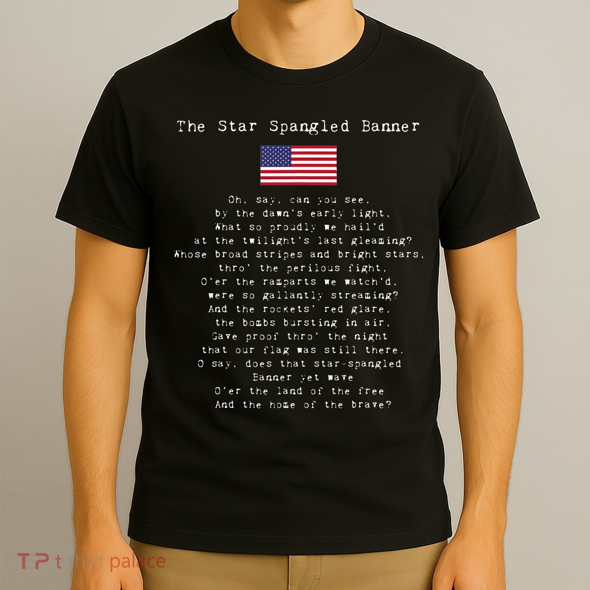 The Star Spangled Banner Patriotic Usa T-Shirt