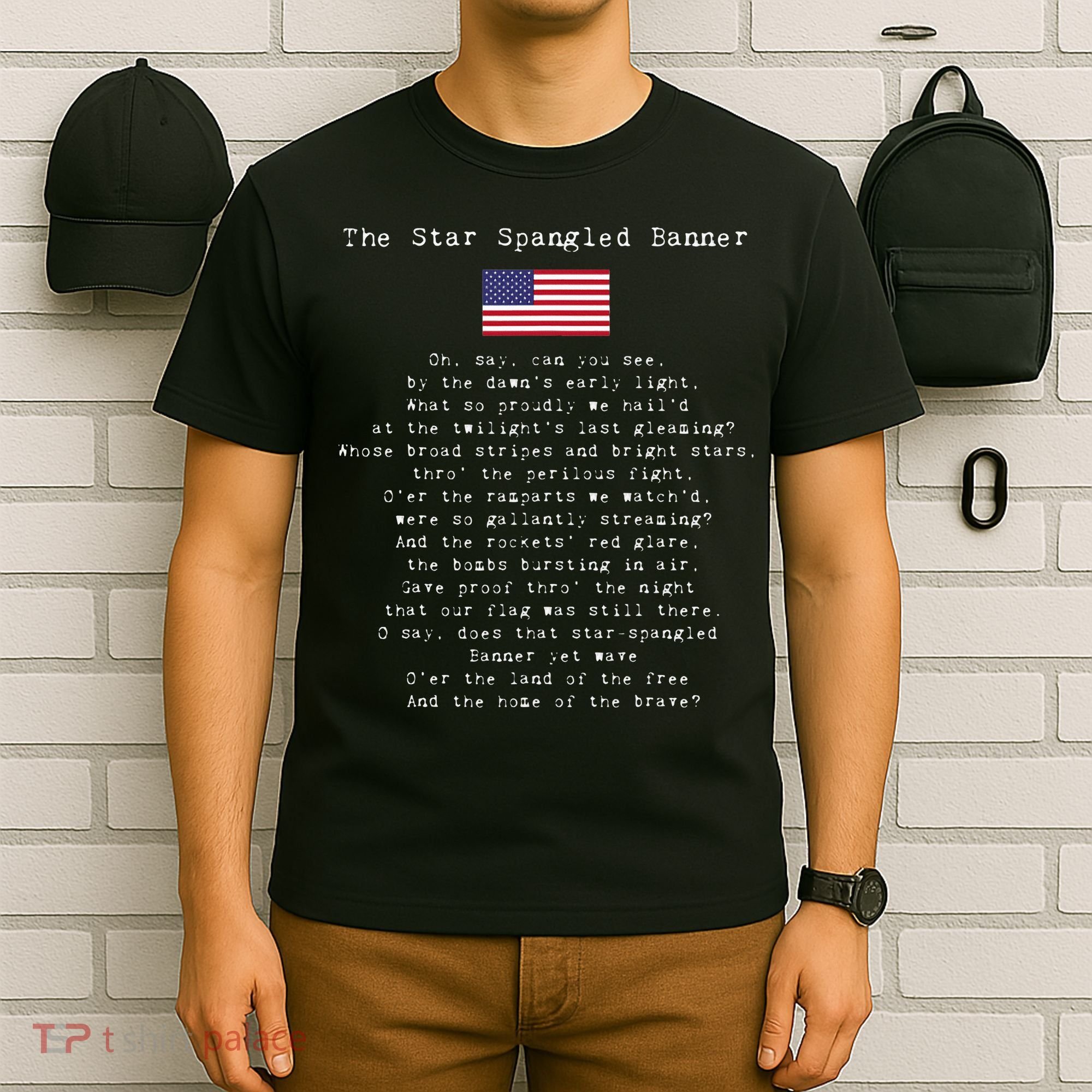The Star Spangled Banner Patriotic Usa T-Shirt