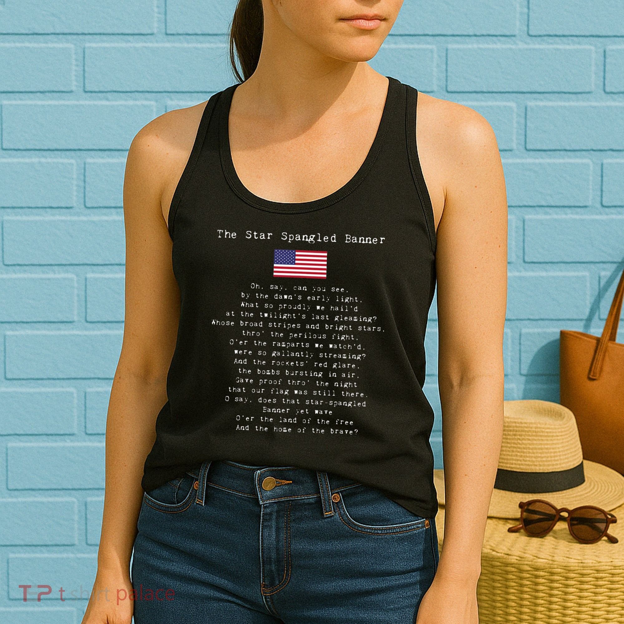 The Star Spangled Banner Patriotic Usa Women's Tank Top