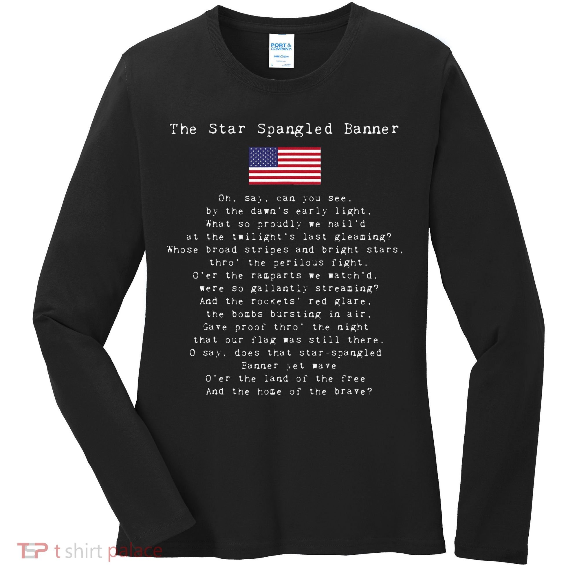The Star Spangled Banner Patriotic Usa Women's Long Sleeve Shirt