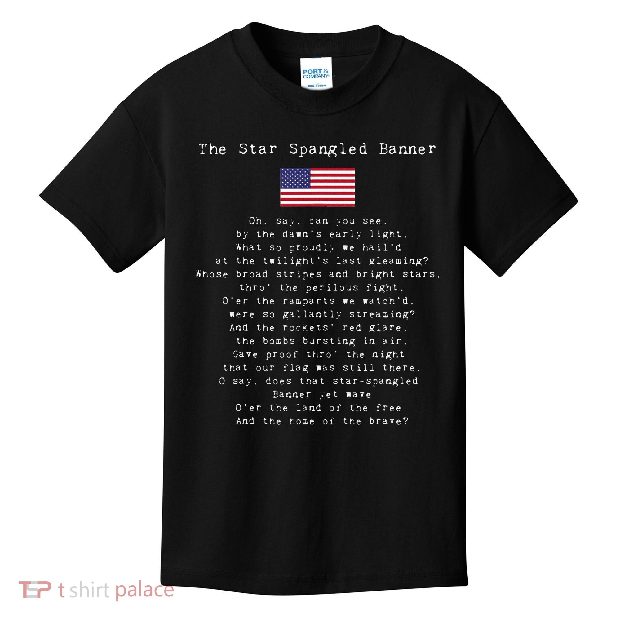 The Star Spangled Banner Patriotic Usa Kids T-Shirt
