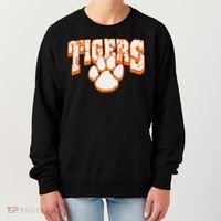 Tigers School Spirit Mascot Back To School Orange Women's Sweatshirt thumb 0