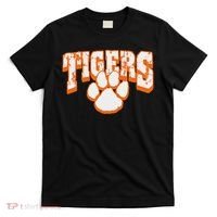 Tigers School Spirit Mascot Back To School Orange T-Shirt thumb 0