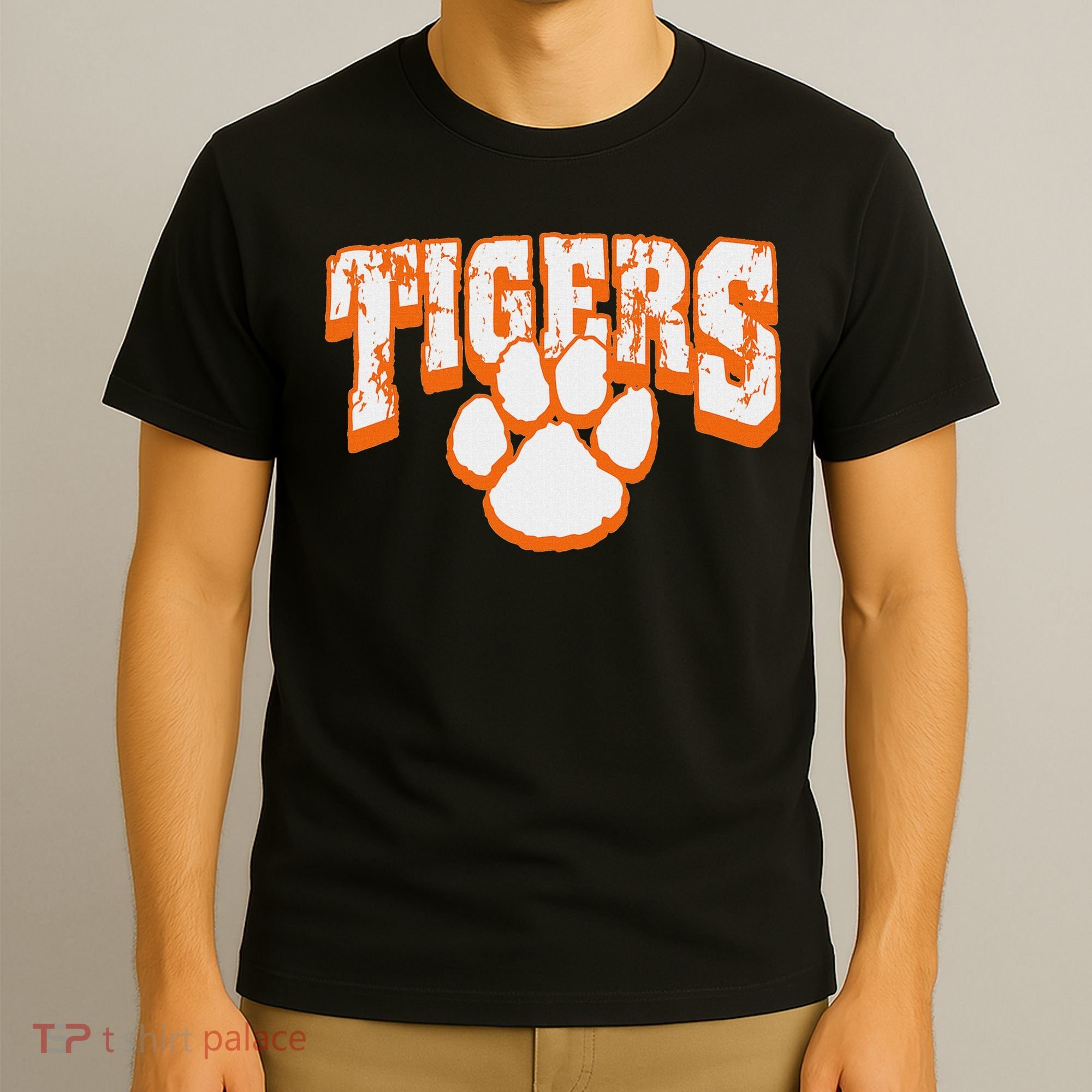 Tigers School Spirit Mascot Back To School Orange T-Shirt