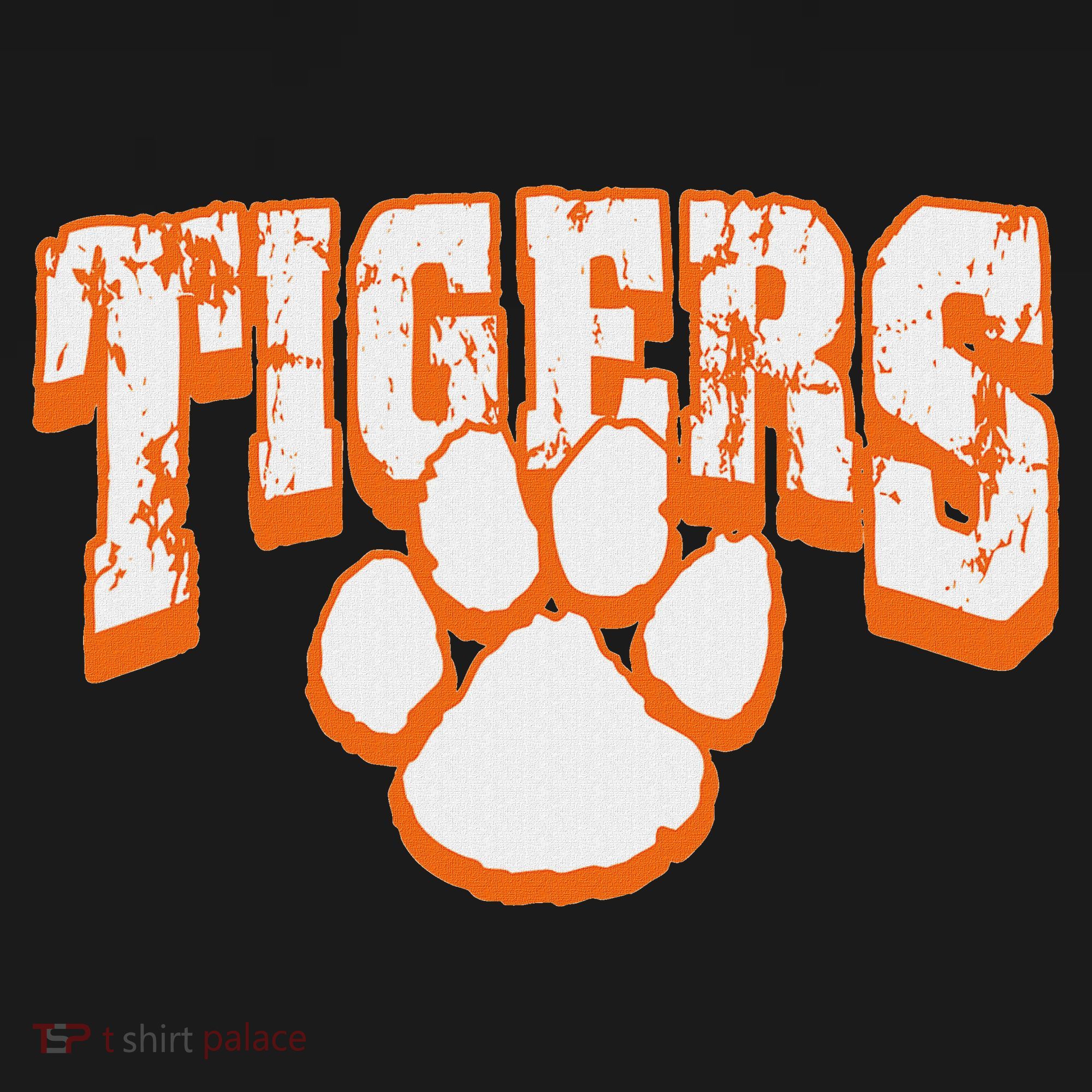 Tigers School Spirit Mascot Back To School Orange Women's Hoodie