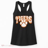 Tigers School Spirit Mascot Back To School Orange Women's Tank Top thumb 0