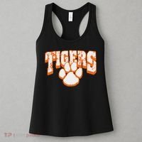 Tigers School Spirit Mascot Back To School Orange Women's Tank Top thumb 3