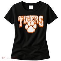 Tigers School Spirit Mascot Back To School Orange Women's T-Shirt thumb 0