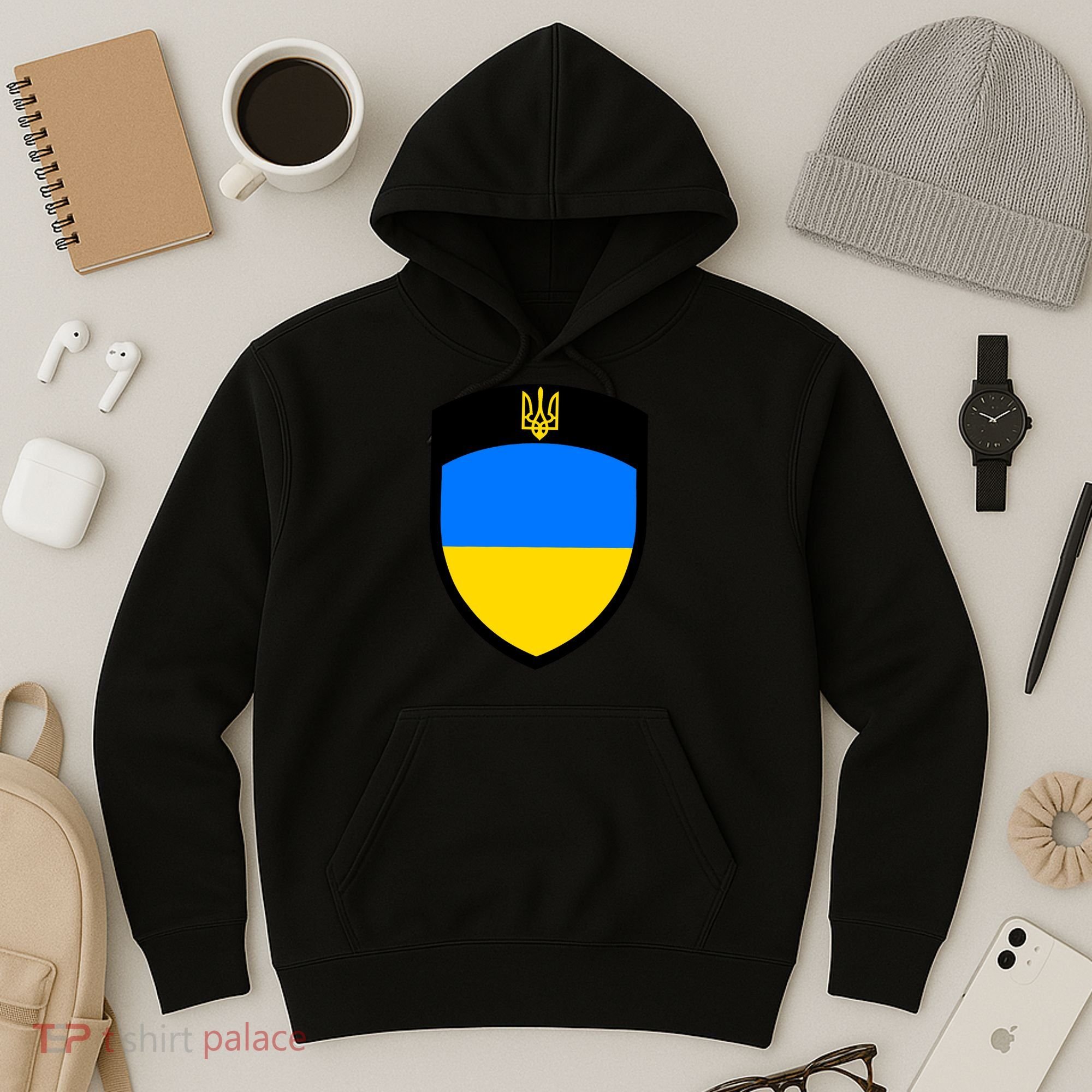 Tactical Shield Support 5 11 Ukraine Volodymyr Zelenskyy Trident Military Hoodie