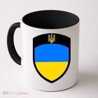 Tactical Shield Support 5 11 Ukraine Volodymyr Zelenskyy Trident Military Coffee Mug thumb 0