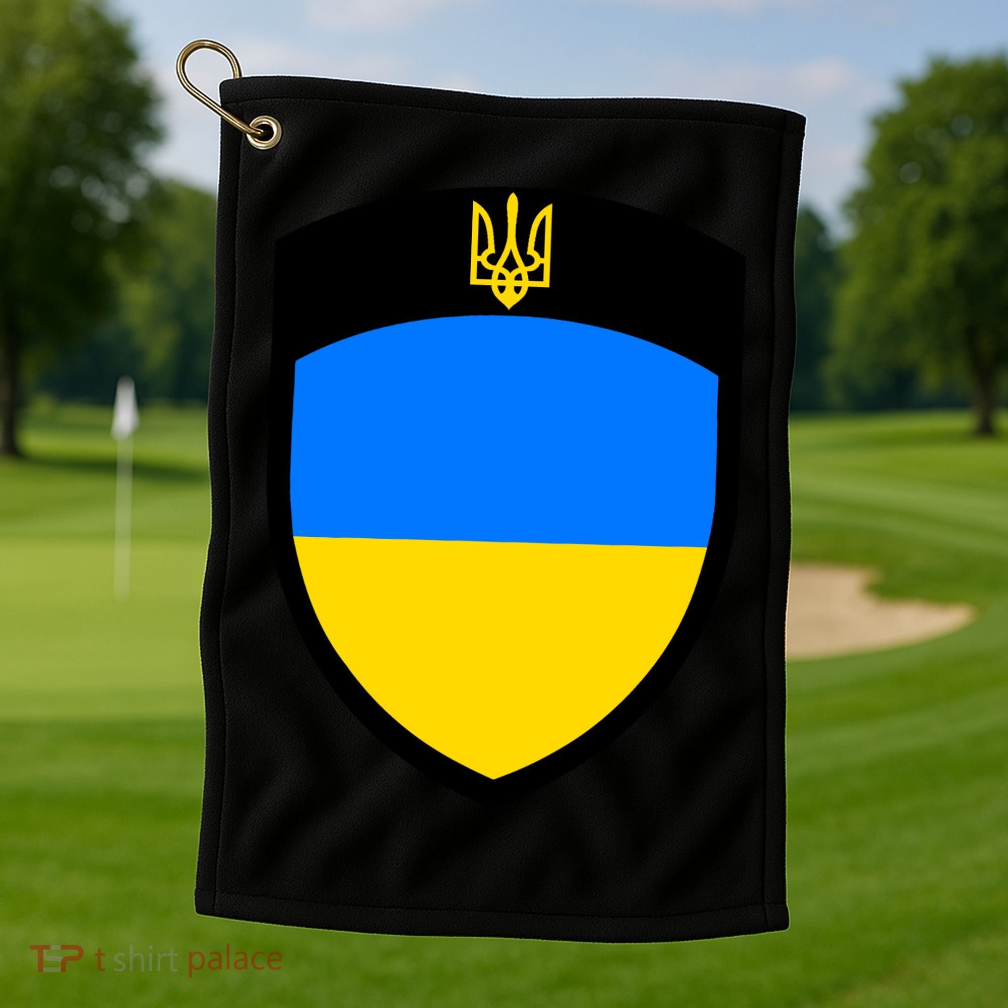 Tactical Shield Support 5 11 Ukraine Volodymyr Zelenskyy Trident Military Golf Towel