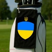 Tactical Shield Support 5 11 Ukraine Volodymyr Zelenskyy Trident Military Golf Towel thumb 2