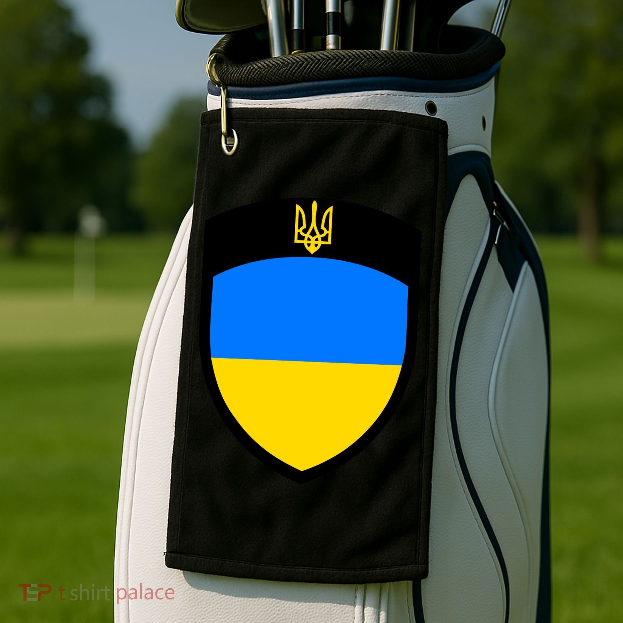 Tactical Shield Support 5 11 Ukraine Volodymyr Zelenskyy Trident Military Golf Towel