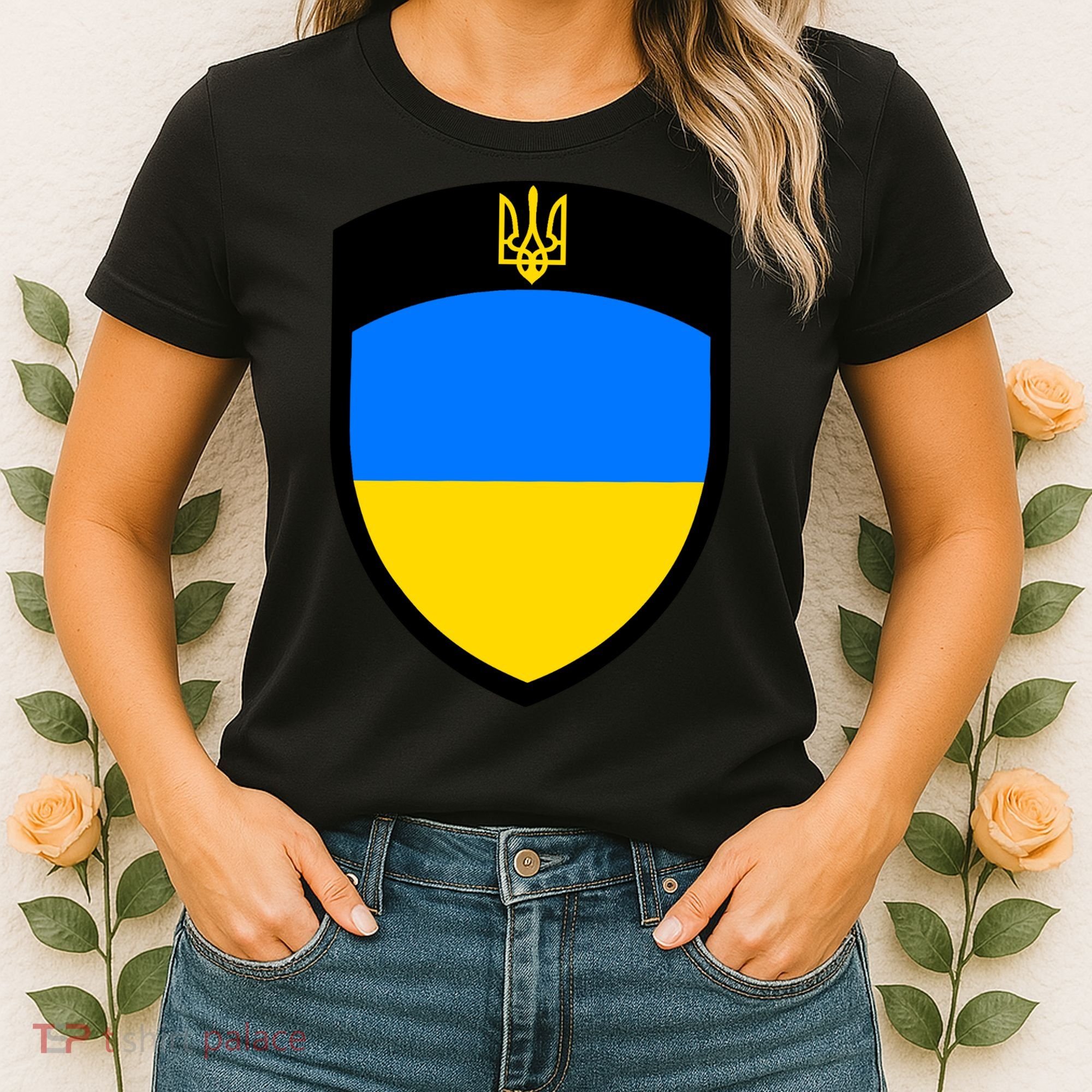 Tactical Shield Support 5 11 Ukraine Volodymyr Zelenskyy Trident Military Women's T-Shirt