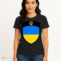 Tactical Shield Support 5 11 Ukraine Volodymyr Zelenskyy Trident Military Women's T-Shirt thumb 4