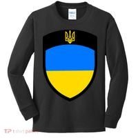 Tactical Shield Support 5 11 Ukraine Volodymyr Zelenskyy Trident Military Kids Long Sleeve Shirt thumb 0