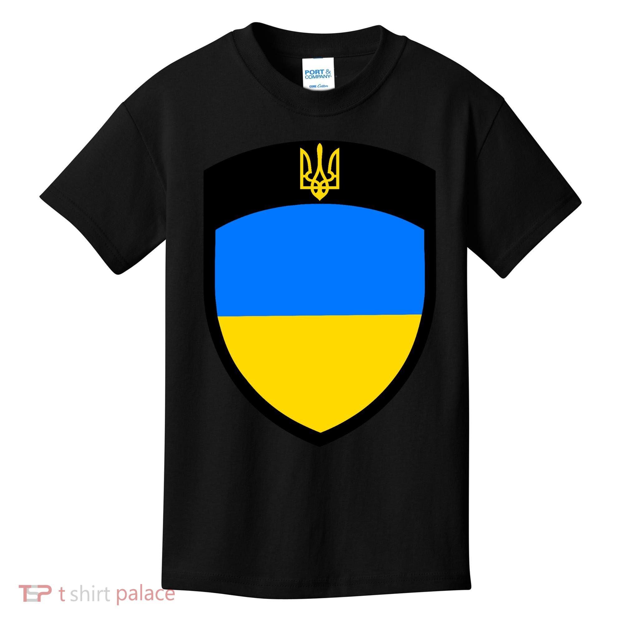 Tactical Shield Support 5 11 Ukraine Volodymyr Zelenskyy Trident Military Kids T-Shirt