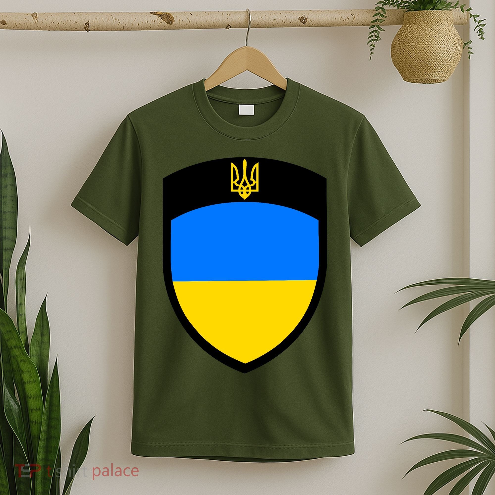 Tactical Shield Support 5 11 Ukraine Volodymyr Zelenskyy Trident Military T-Shirt