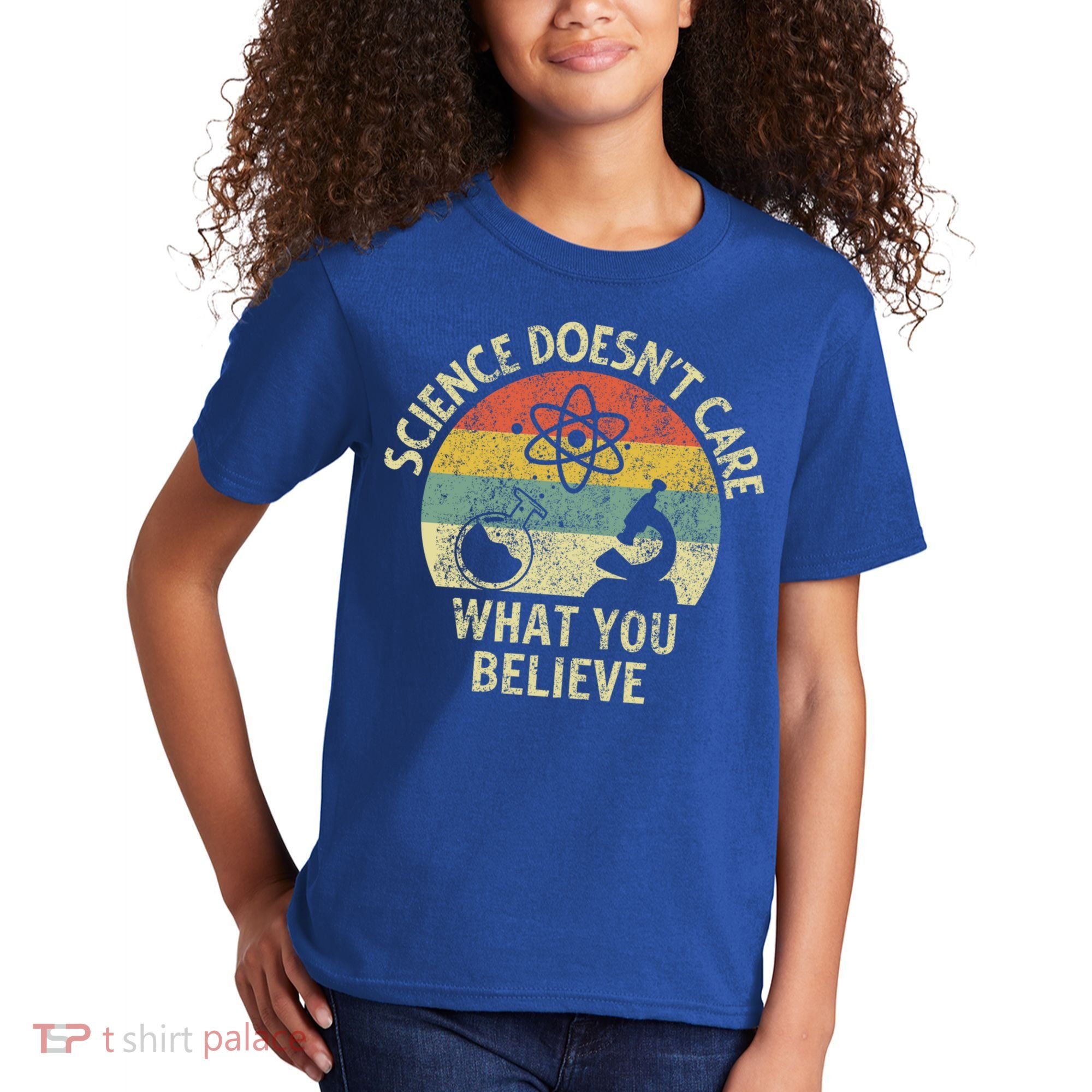 Teacher Scientific Science Doesnt Care What You Believe In Cute Gift Kids T-Shirt