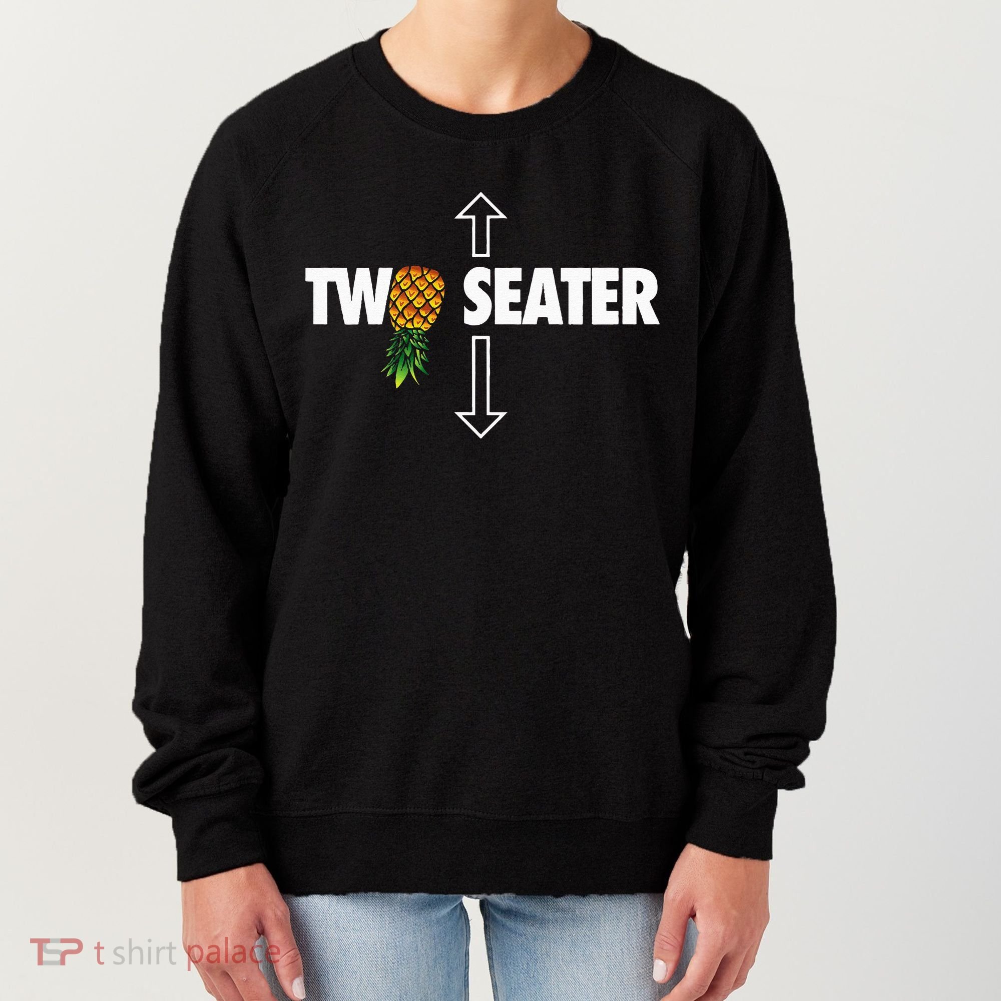 Two Seater Swinger Funny Upside Down Pineapple Swinger Women's Sweatshirt