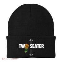 Two Seater Swinger Funny Upside Down Pineapple Swinger Beanie thumb 0