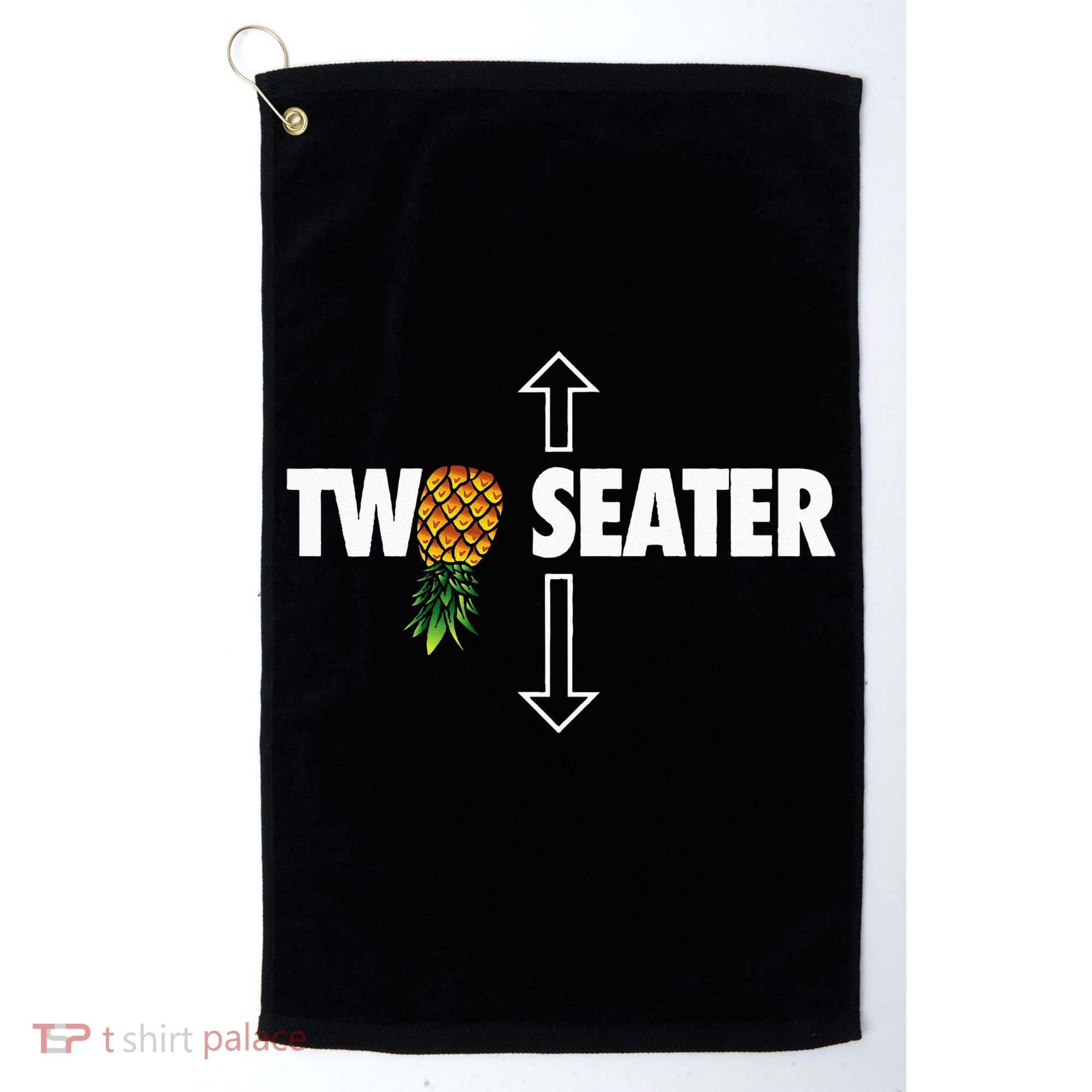 Two Seater Swinger Funny Upside Down Pineapple Swinger Golf Towel