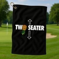 Two Seater Swinger Funny Upside Down Pineapple Swinger Golf Towel thumb 1