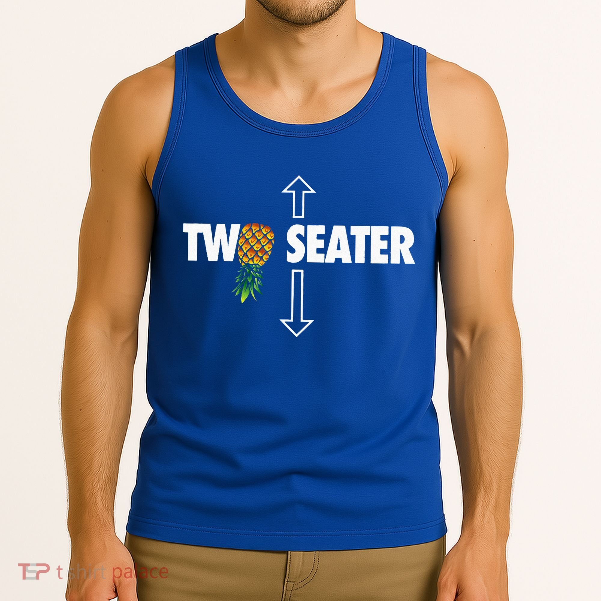 Two Seater Swinger Funny Upside Down Pineapple Swinger Tank Top