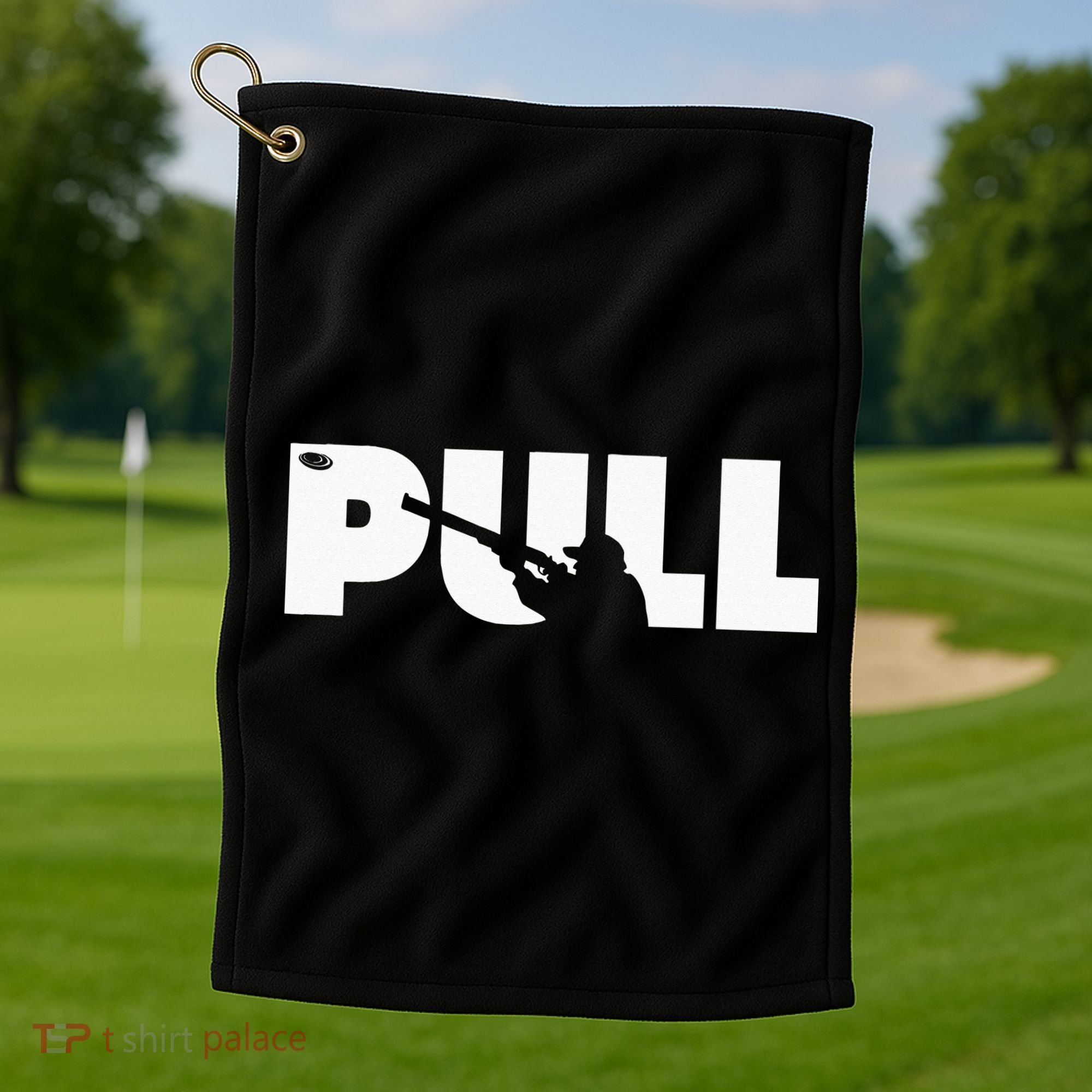 Trap Skeet Shooting Clay Pigeon Hunter Shotgun Golf Towel