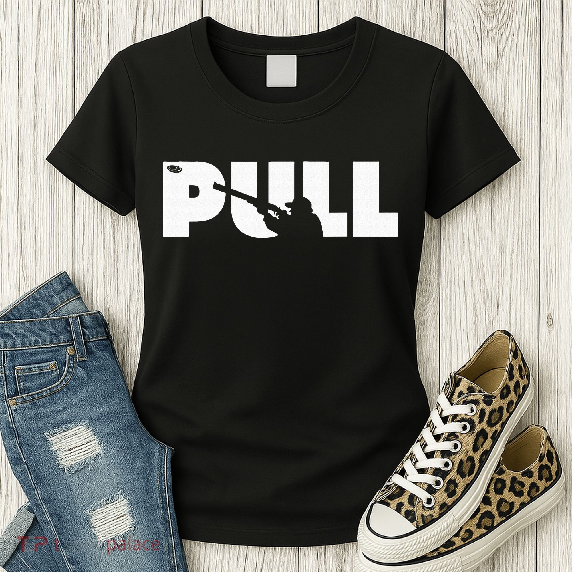 Trap Skeet Shooting Clay Pigeon Hunter Shotgun Women's T-Shirt