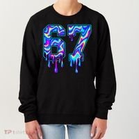 Trippy Swirl Six Seven Drip 6-7 Meme 67 Slang Women's Sweatshirt thumb 0