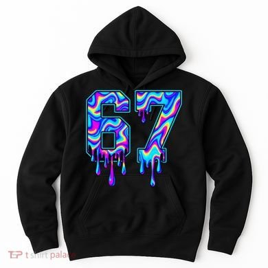 Trippy Swirl Six Seven Drip 6-7 Meme 67 Slang Hoodie