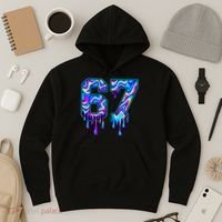 Trippy Swirl Six Seven Drip 6-7 Meme 67 Slang Hoodie thumb 3