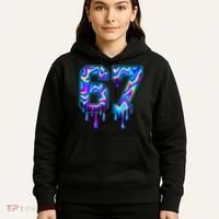 Trippy Swirl Six Seven Drip 6-7 Meme 67 Slang Hoodie thumb 5