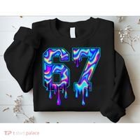 Trippy Swirl Six Seven Drip 6-7 Meme 67 Slang Sweatshirt thumb 2
