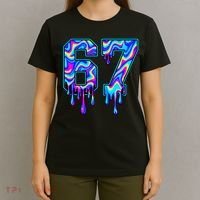 Trippy Swirl Six Seven Drip 6-7 Meme 67 Slang T-Shirt thumb 4