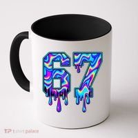 Trippy Swirl Six Seven Drip 6-7 Meme 67 Slang Coffee Mug thumb 0