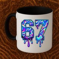 Trippy Swirl Six Seven Drip 6-7 Meme 67 Slang Coffee Mug thumb 2