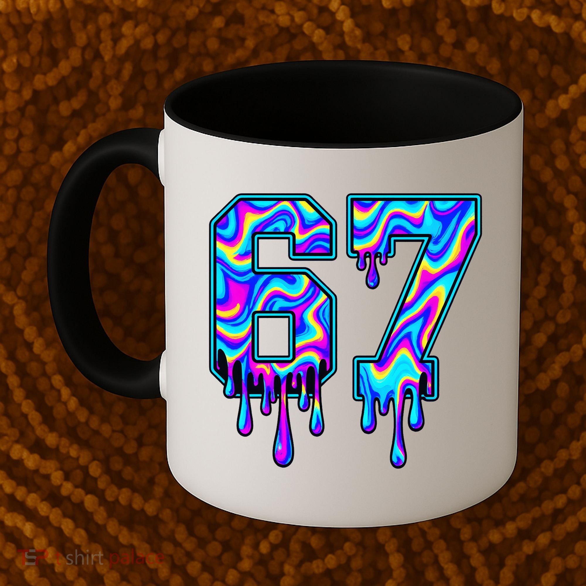 Trippy Swirl Six Seven Drip 6-7 Meme 67 Slang Coffee Mug