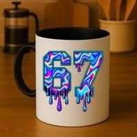 Trippy Swirl Six Seven Drip 6-7 Meme 67 Slang Coffee Mug thumb 4