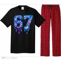Trippy Swirl Six Seven Drip 6-7 Meme 67 Slang Pajama Set thumb 0