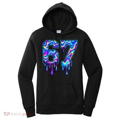 Trippy Swirl Six Seven Drip 6-7 Meme 67 Slang Women's Hoodie