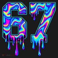 Trippy Swirl Six Seven Drip 6-7 Meme 67 Slang Women's Hoodie thumb 2