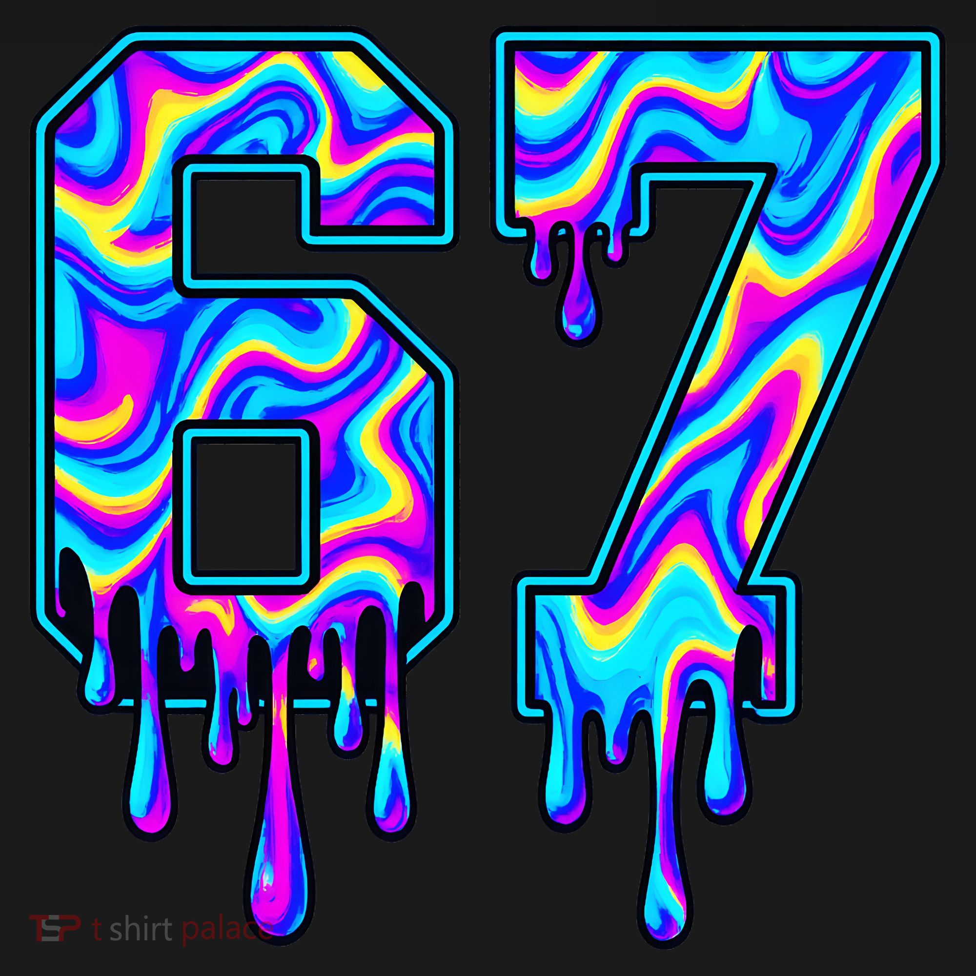 Trippy Swirl Six Seven Drip 6-7 Meme 67 Slang Women's Hoodie
