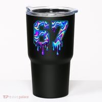 Trippy Swirl Six Seven Drip 6-7 Meme 67 Slang Tumbler thumb 0