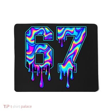 Trippy Swirl Six Seven Drip 6-7 Meme 67 Slang Mousepad