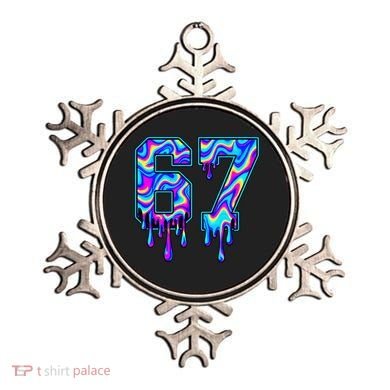 Trippy Swirl Six Seven Drip 6-7 Meme 67 Slang Ornament