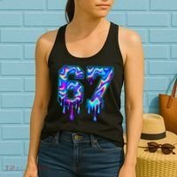 Trippy Swirl Six Seven Drip 6-7 Meme 67 Slang Women's Tank Top thumb 2