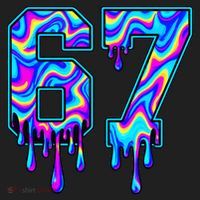Trippy Swirl Six Seven Drip 6-7 Meme 67 Slang Hat thumb 2